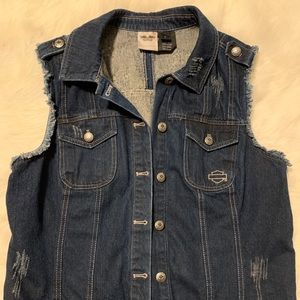 Harley Davidson Women’s Blue Jean Vest
